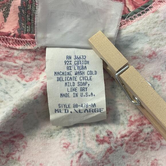 Vintage Jumpsuit Size Medium Large Pink Paisley Lounge Stretch Comfort Retro 90s - Picture 9 of 13